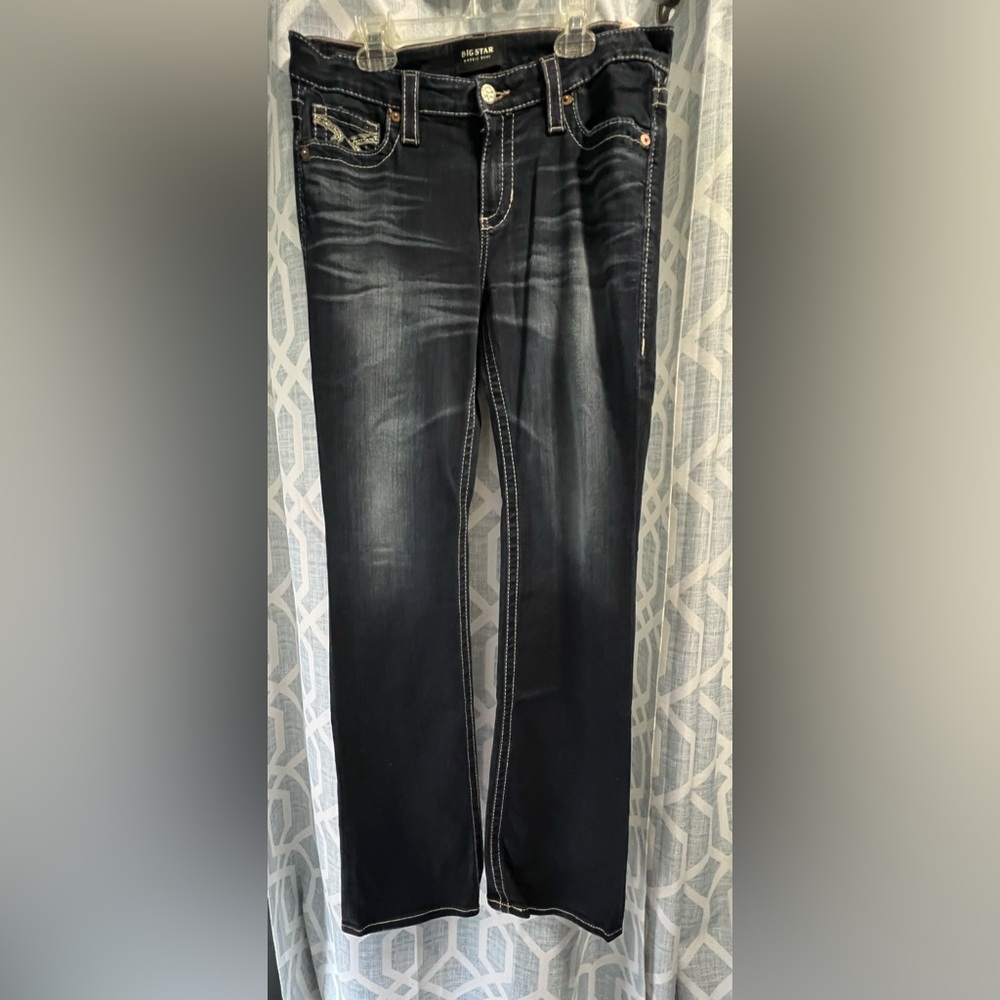 Big Star Dark Indigo Jeans with Contrast Stitching